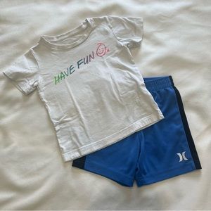 Hurley Toddler Boy's Graphic T-Shirt and Shorts Two-Piece Set 4T
